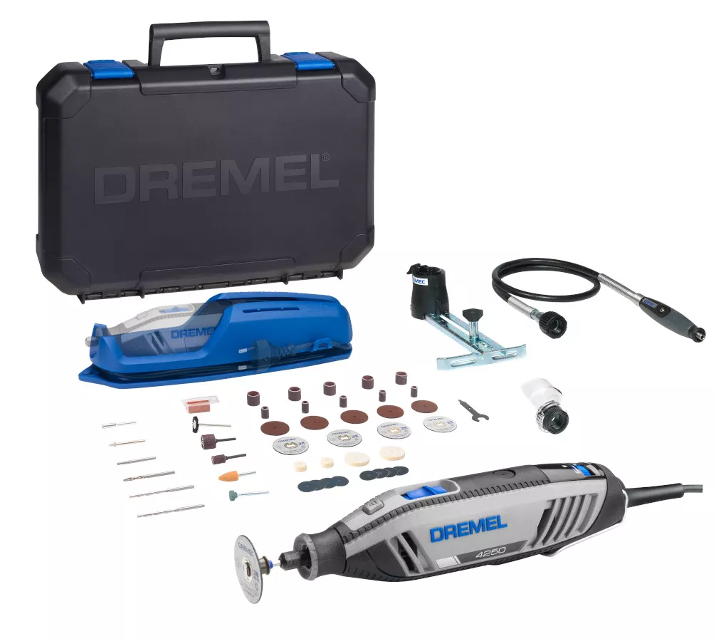 Outil multifonctions Dremel 4250 + adaptateurs + accessoires